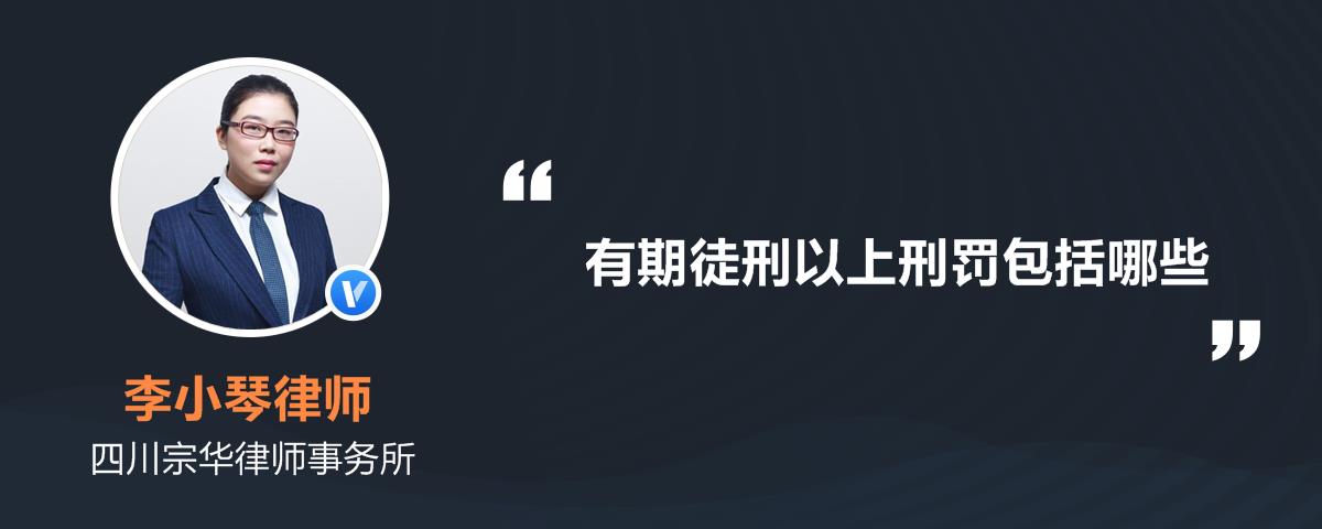 有期徒刑以上刑罚包括哪些