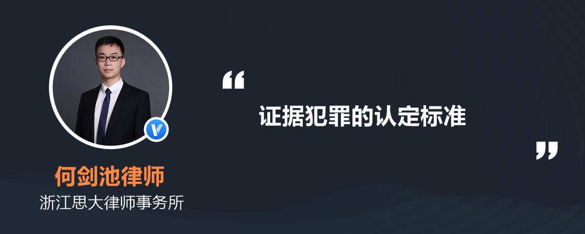 证据犯罪的认定标准