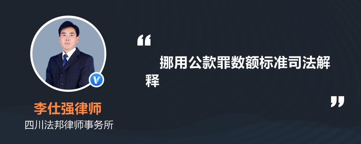 挪用公款罪数额标准司法解释