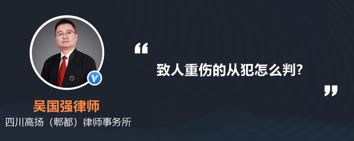 致人重伤的从犯怎么判?