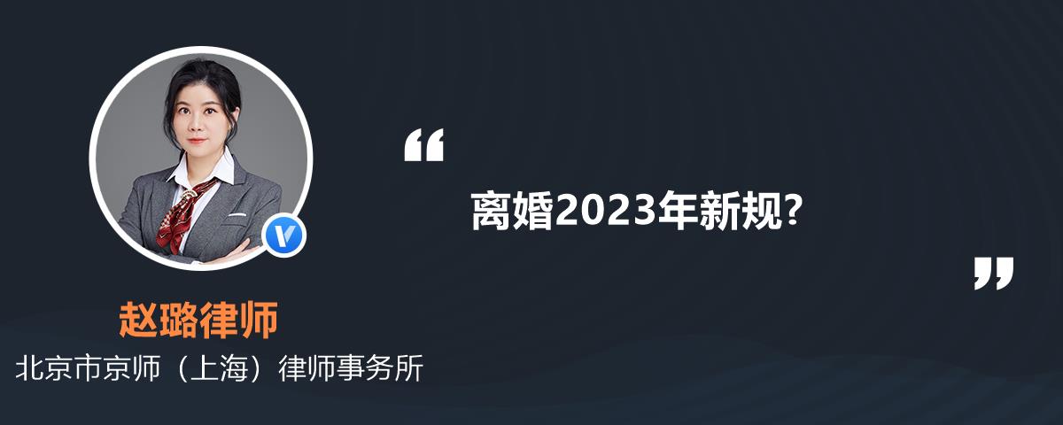 離婚2023年新規?