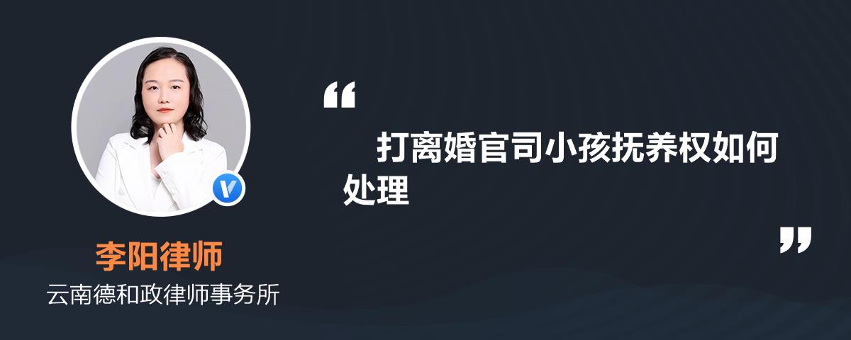 打离婚官司小孩抚养权如何处理