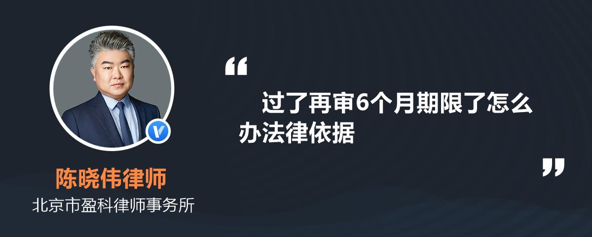 过了再审6个月期限了怎么办法律依据